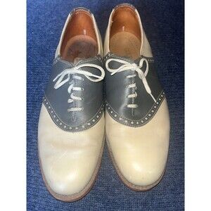 Vintage Cole Haan  Sport Saddle 2 Tone Loafers Navy Leather Men's Size 8D